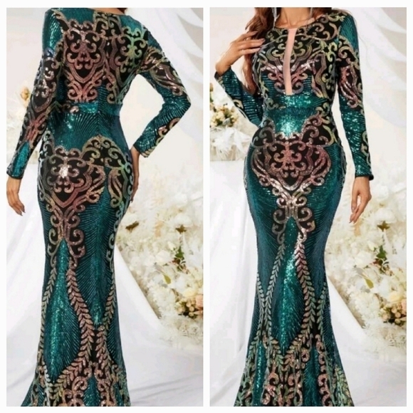 PREMIUM BRAND AND QUALITY SPECIAL EVENT MAXI DRESS - Picture 1 of 8